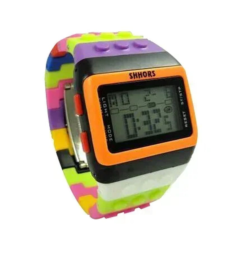 Fashion Brand SHHORS Watches Women Watches Fashion Plastic Led Digital Watches Rainbow Watch Electronic Wristwatch Reloj Mujer