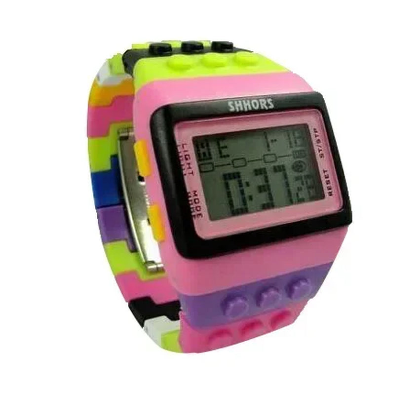 Fashion Brand SHHORS Watches Women Watches Fashion Plastic Led Digital Watches Rainbow Watch Electronic Wristwatch Reloj Mujer