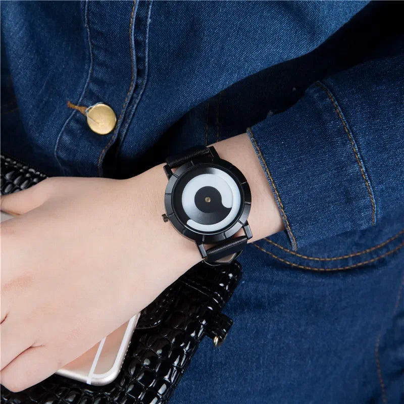 New Creative Rotation Men Watches 2020 Leather Strap Quartz Watches Men Sports Watches Fashion Male Watch Relogio Masculino