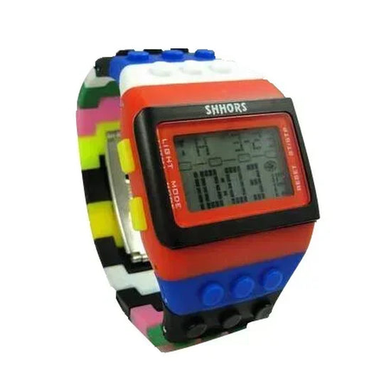 Fashion Brand SHHORS Watches Women Watches Fashion Plastic Led Digital Watches Rainbow Watch Electronic Wristwatch Reloj Mujer