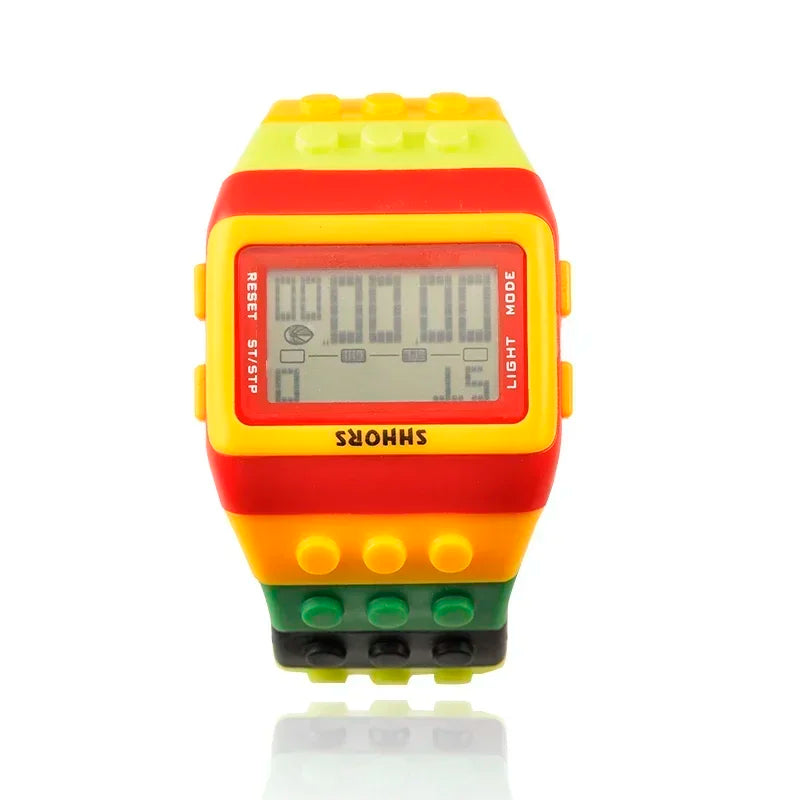 Fashion Brand SHHORS Watches Women Watches Fashion Plastic Led Digital Watches Rainbow Watch Electronic Wristwatch Reloj Mujer