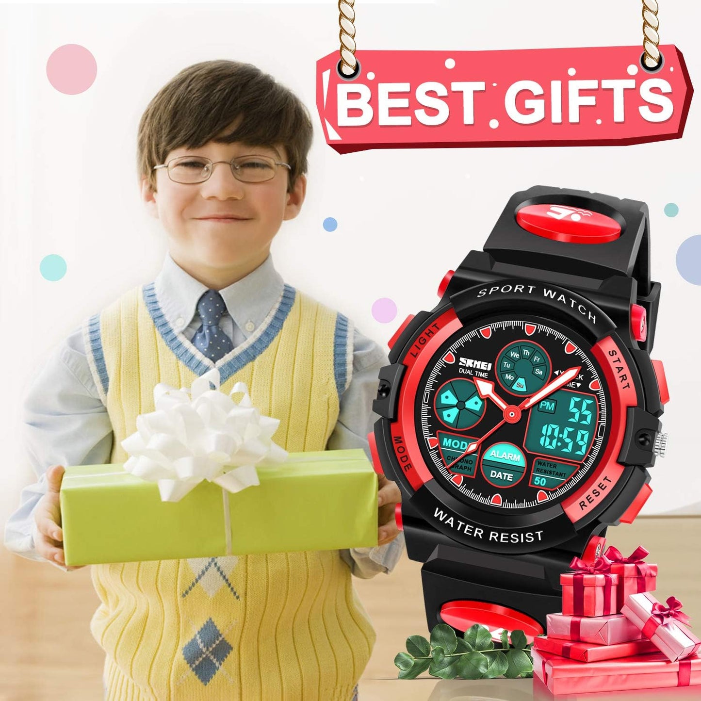 Kids Digital Watches, LED Waterproof Sports Watches for Kids- Best Gifts for Boys