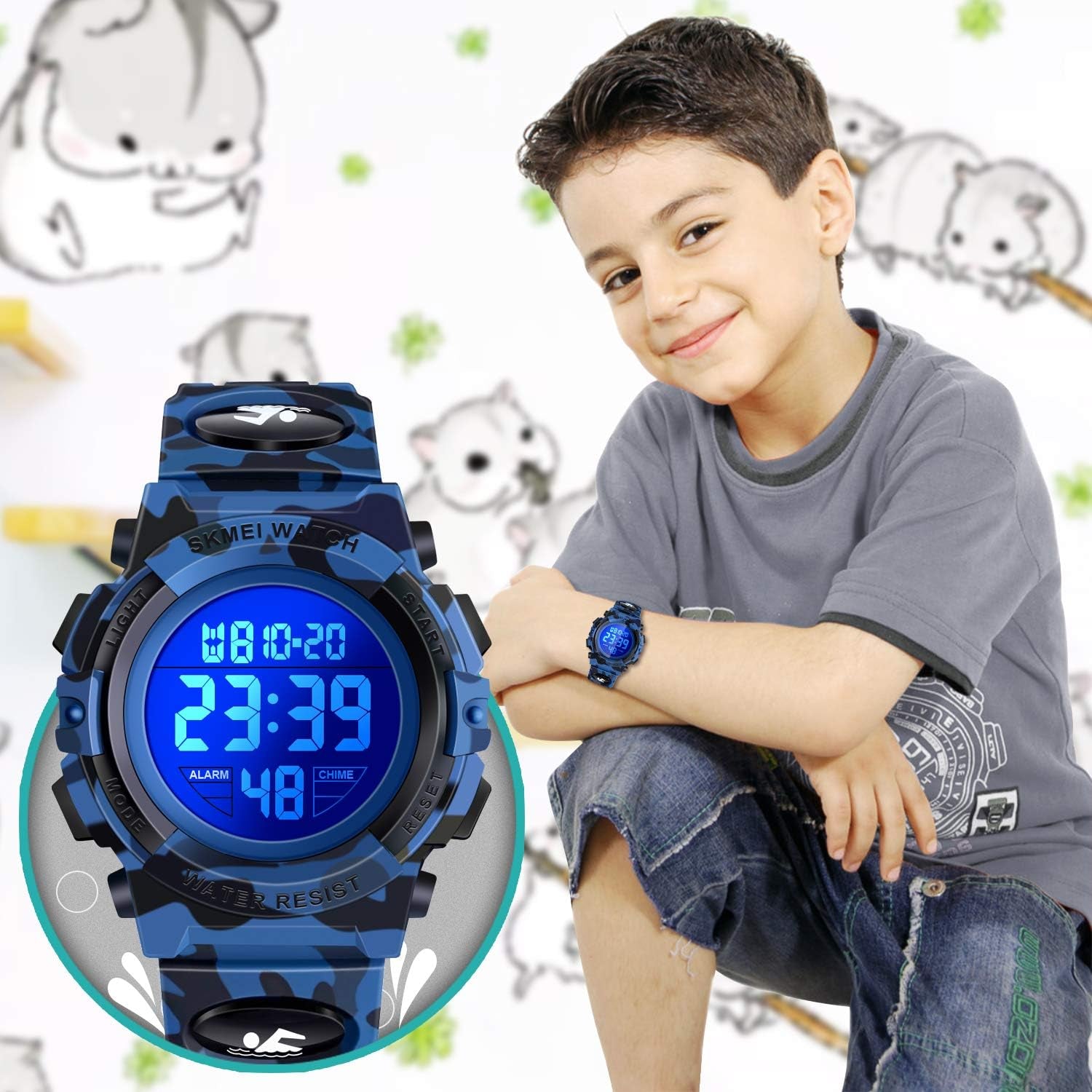 LED 50M Waterproof Kids Digital Sport Watch - Kids Gifts