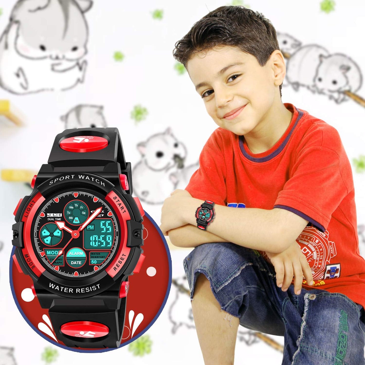 Kids Digital Watches, LED Waterproof Sports Watches for Kids- Best Gifts for Boys