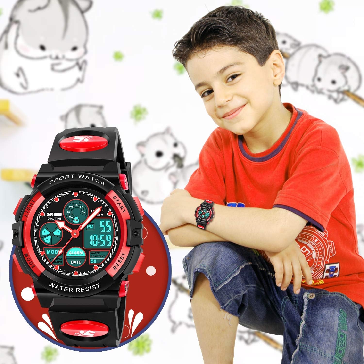 Kids Digital Watches, LED Waterproof Sports Watches for Kids- Best Gifts for Boys
