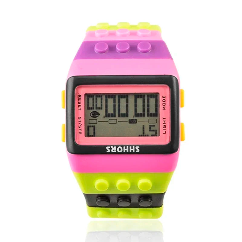Fashion Brand SHHORS Watches Women Watches Fashion Plastic Led Digital Watches Rainbow Watch Electronic Wristwatch Reloj Mujer