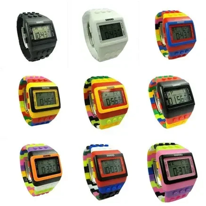 Fashion Brand SHHORS Watches Women Watches Fashion Plastic Led Digital Watches Rainbow Watch Electronic Wristwatch Reloj Mujer