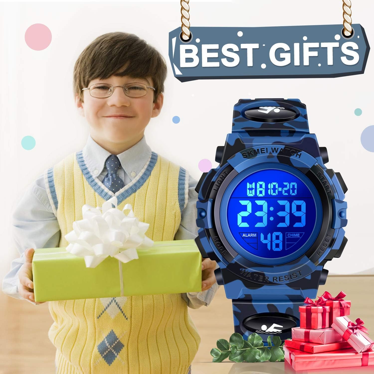 LED 50M Waterproof Kids Digital Sport Watch - Kids Gifts