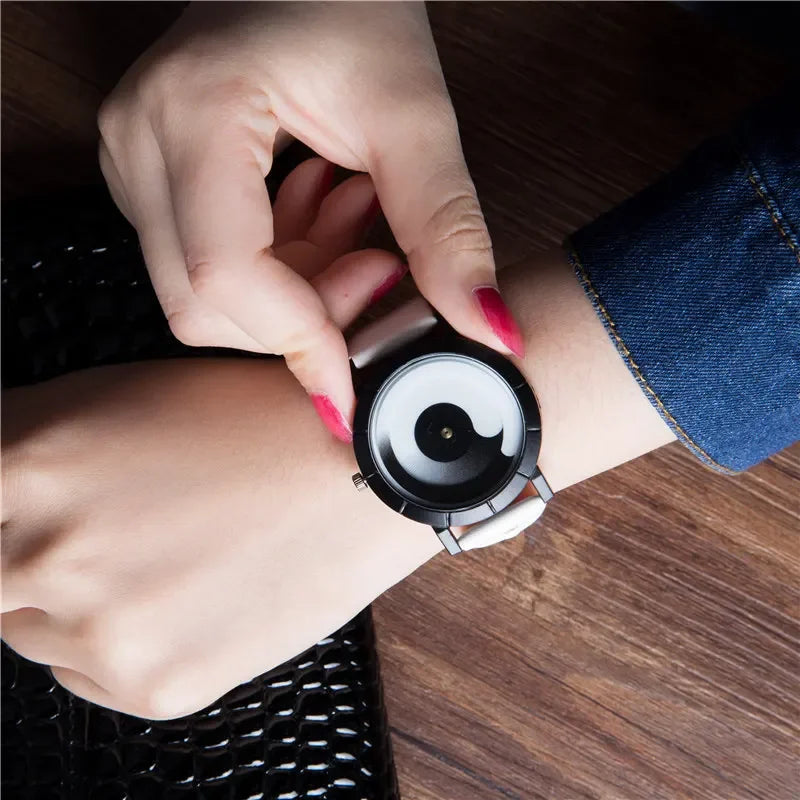 New Creative Rotation Men Watches 2020 Leather Strap Quartz Watches Men Sports Watches Fashion Male Watch Relogio Masculino